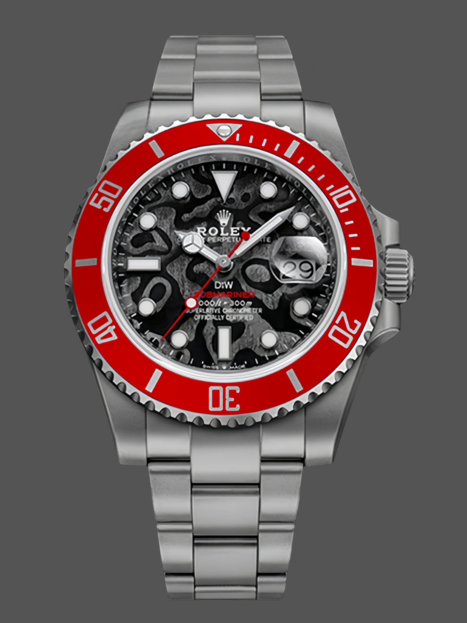 Rolex Submariner DIW Persimmon Orange Black Dial Ceramic Red Bezel 116610LN